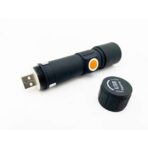 Φακός USB μαύρος πλαστικός επαναφορτιζόμενος AMD213-06 - Image 2
