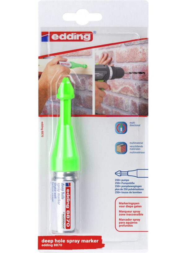 EDDING 8870 DEEP HOLE SPRAY MARKER NEON GREEN